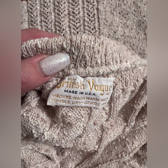 70s Vintage British Vogue Cream Skirt Suit Sz M - Picture 7 of 10